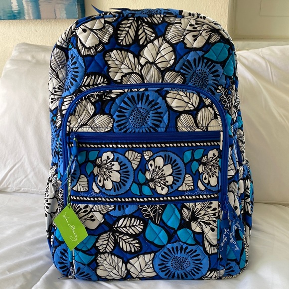Vera Bradley Handbags - Vera Bradley Blue Bayou Campus backpack